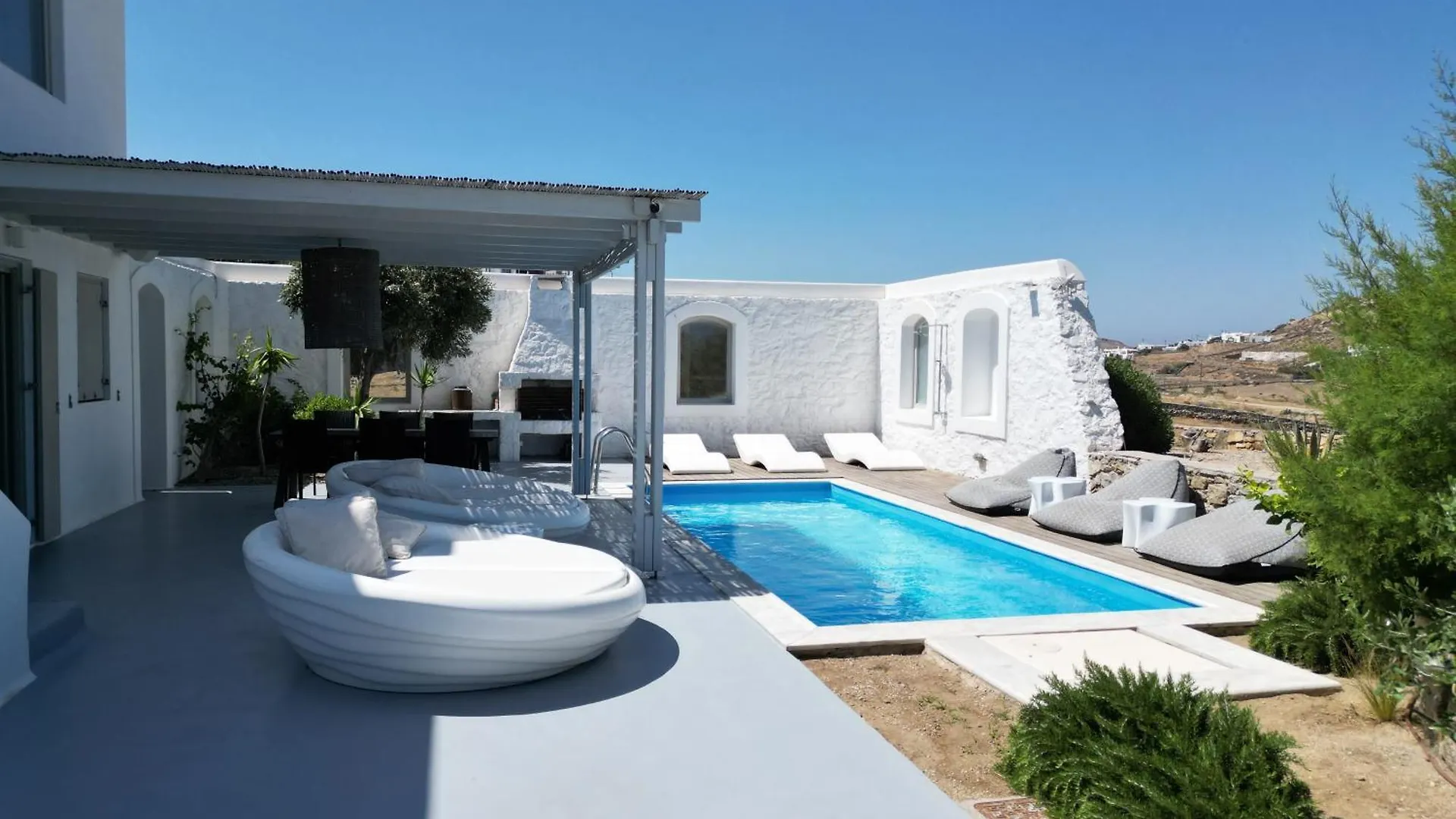 Stunning 4Bed Villa With Pool In Kalafatis Spilia Mykonos Town
